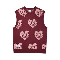 Butter Goods Peace Knit Vest Wine - 50-50 Skate Shop