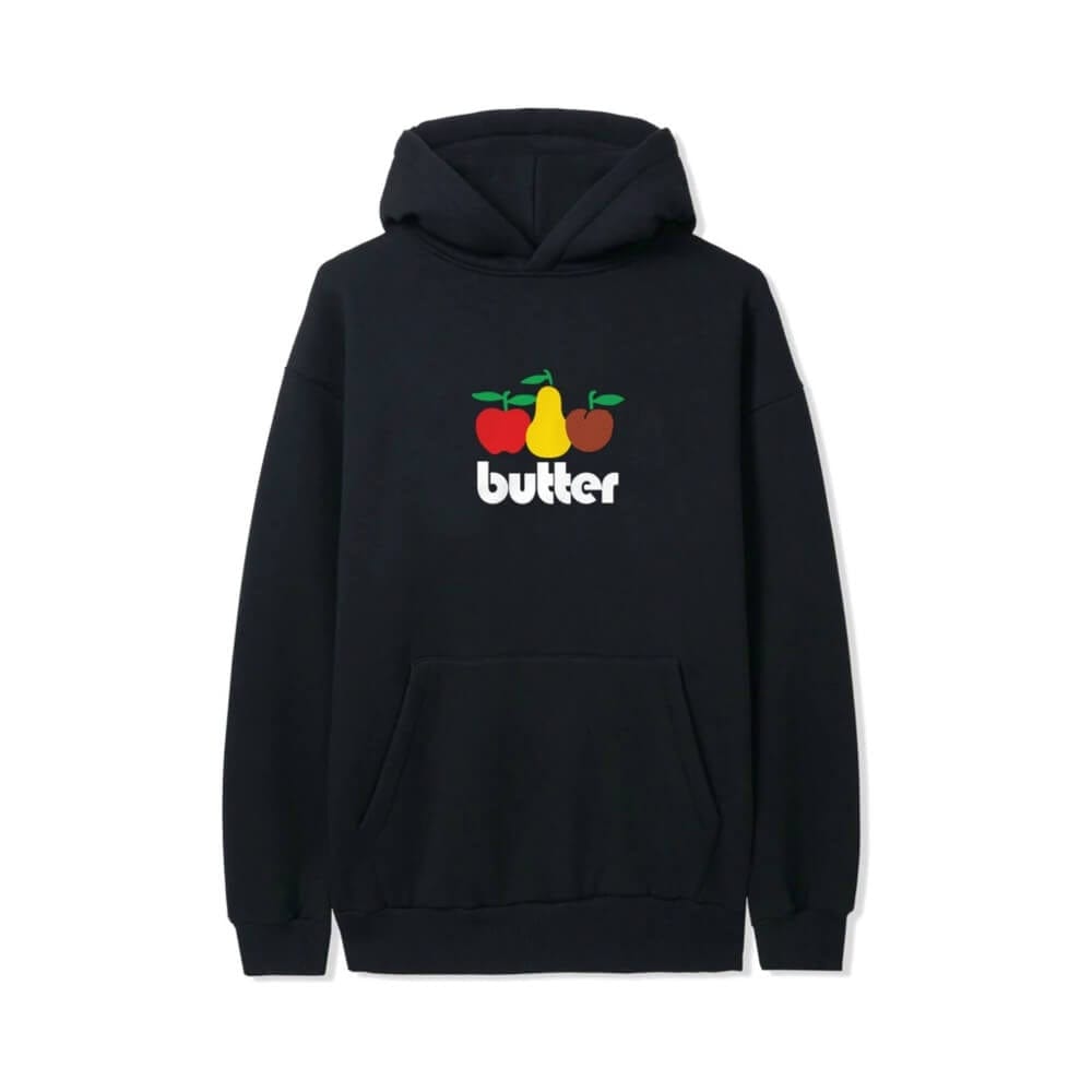 Butter Goods Orchard Pullover Hoodie Black - 50-50 Skate Shop