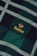 Butter Goods Knit Sweater Plaid Navy Forest White - 50-50 Skate Shop
