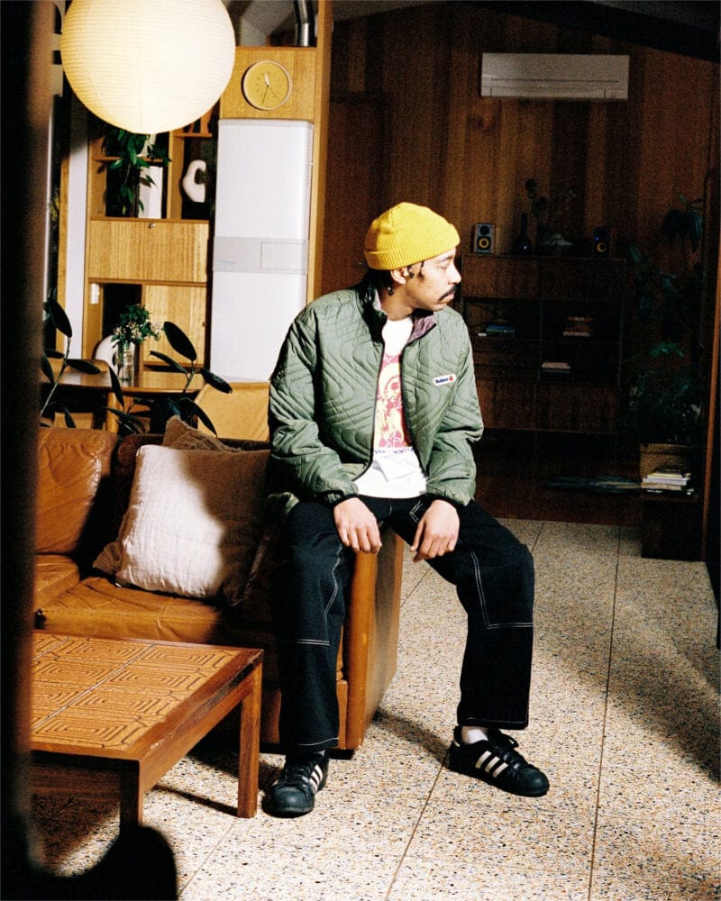 Butter Goods Quilted Reversible Jacket Army Berry 5050 Skate Shop