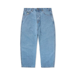 Butter Goods Denim Pants Santosuosso Washed Indigo with Green Hat Logo - 50-50 Skate Shop