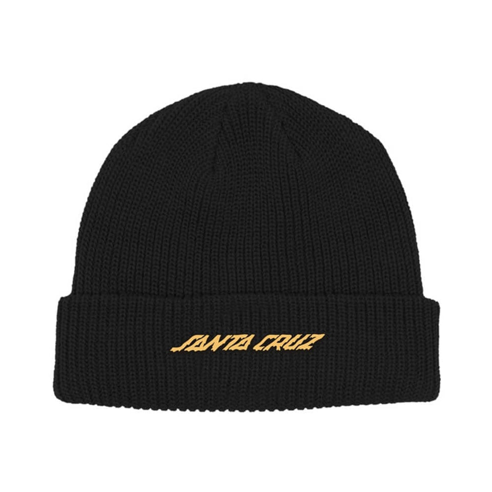 Santa Cruz Kids Beanie Slime Strip Black - One Size Fits Most - 50-50 Skate Shop