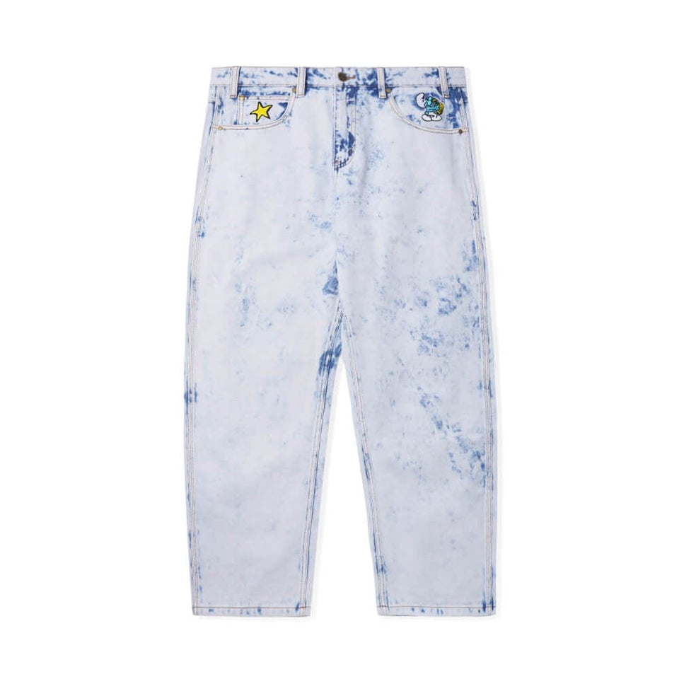 Butter Goods x Smurf Harmony Denim Pants Bleach Dye Indigo - 50-50 Skate Shop