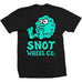 Snot Wheel Co Booger Logo Tee Black - 50-50 Skate Shop