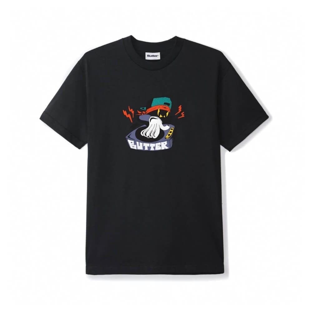 Butter Goods Spinner Tee Black - 50-50 Skate Shop