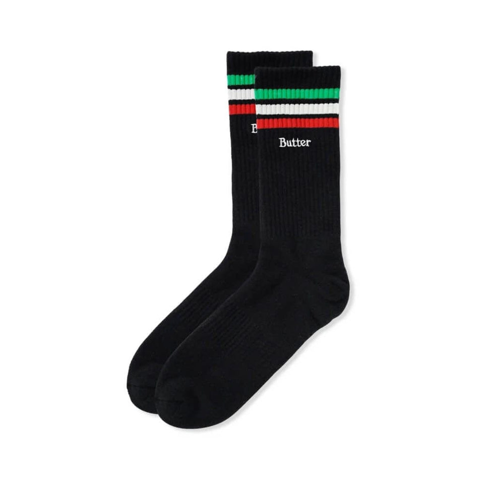 Butter Goods Socks Stripe Black OSFA - 50-50 Skate Shop