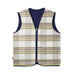 Butter Goods Reversible Hairy Plaid Vest Navy Wheat - 50-50 Skate Shop