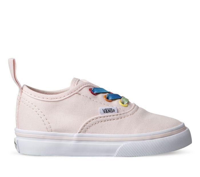 Vans Toddler Authentic Elastic Lace Rainbow Shine Heavenly Pink