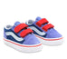 Vans Toddler Old Skool V (Color Block) Baja Blue High Risk Red - 50-50 Skate Shop