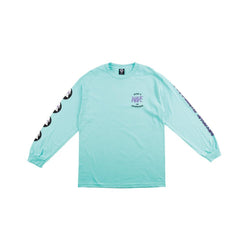 Welcome Waves Long Sleeve Tee- Teal - 50-50 Skate Shop