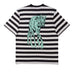 Welcome Maned Woof Striped Knit Tee Black Bone Teal - 50-50 Skate Shop