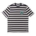 Welcome Maned Woof Striped Knit Tee Black Bone Teal - 50-50 Skate Shop
