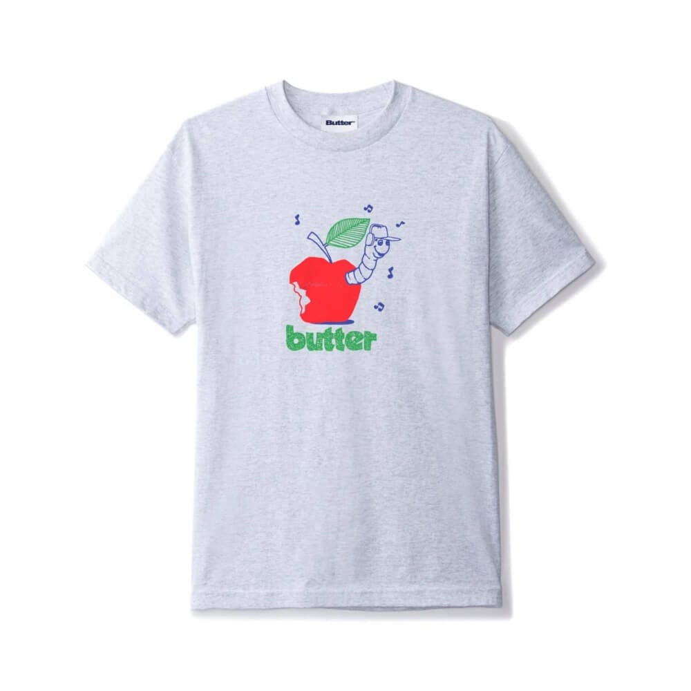 Butter Goods Tee Worm Ash Grey - 50-50 Skate Shop